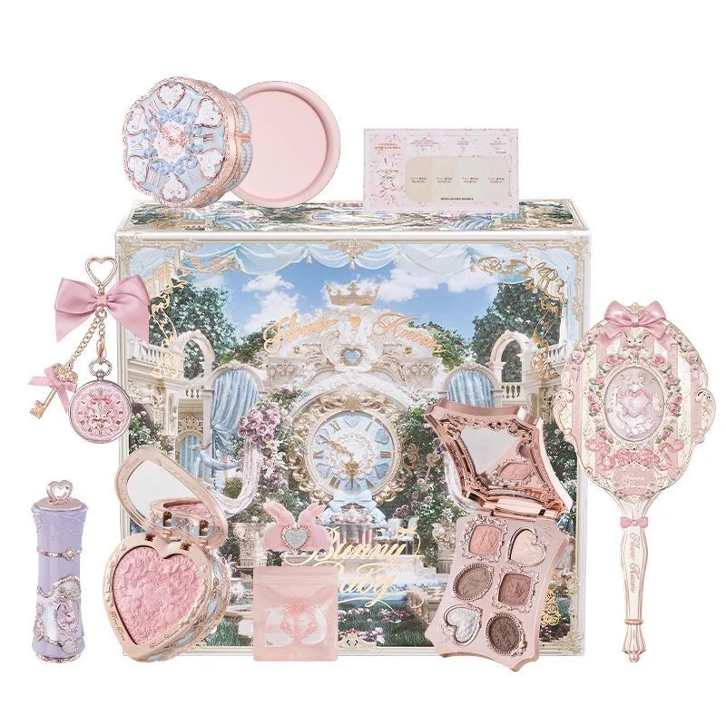 Flower Knows Bunny Garden Collection Lip Cream Blush Air Cushion CC Cream Liquid Foundation Makeup Set Full Professional