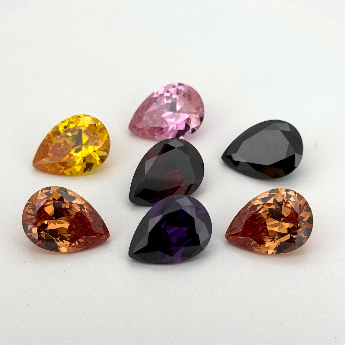 

Mosangna Pear Darop 3x4-13x18 мм Желтый Розовый CZ Алмазный Синтетический Цирконий Камень