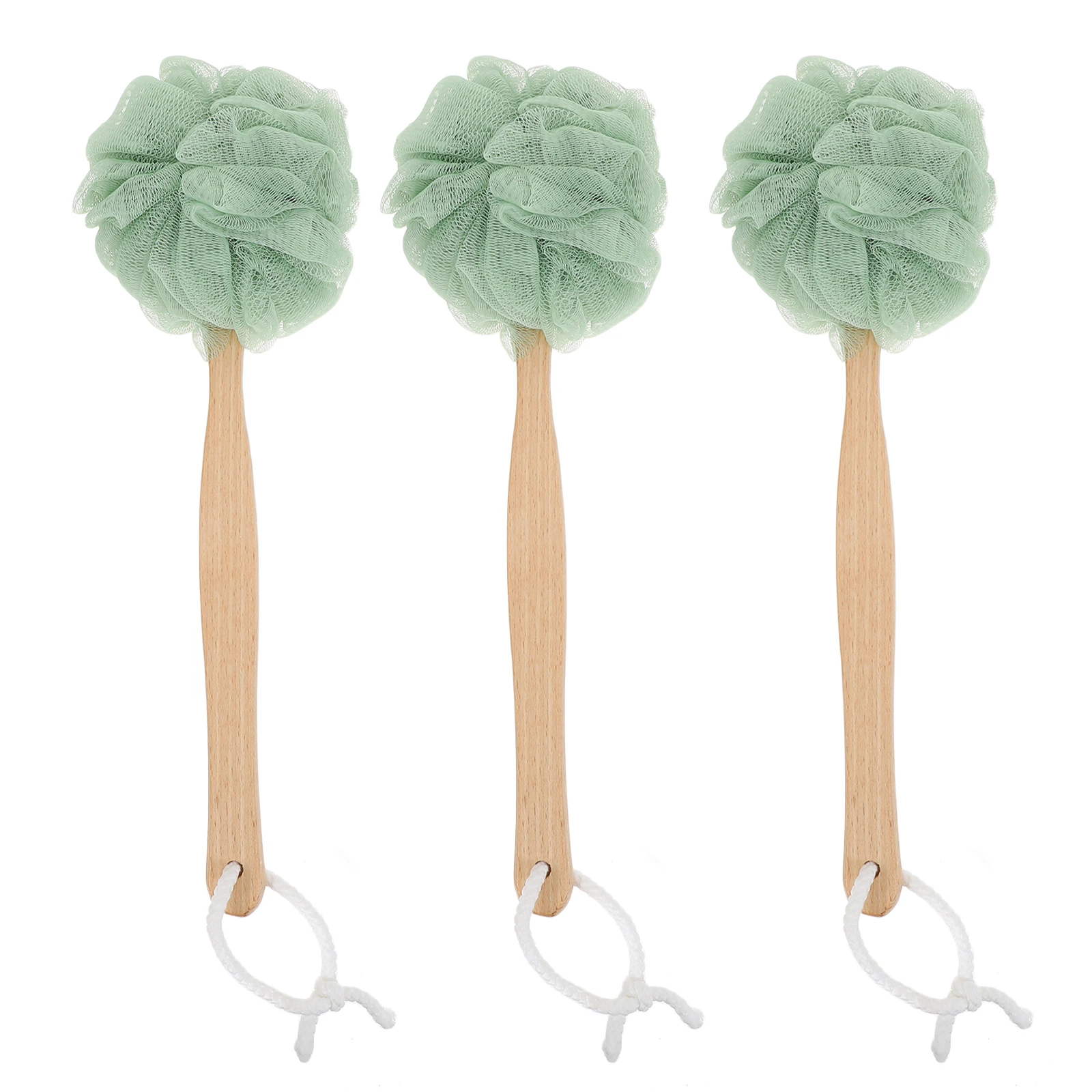 

3 Pcs Shower Brush Set Long H Bath Flower Scrub Massage Tool Cleansing Body Exfoliator Home Bath Accessories
