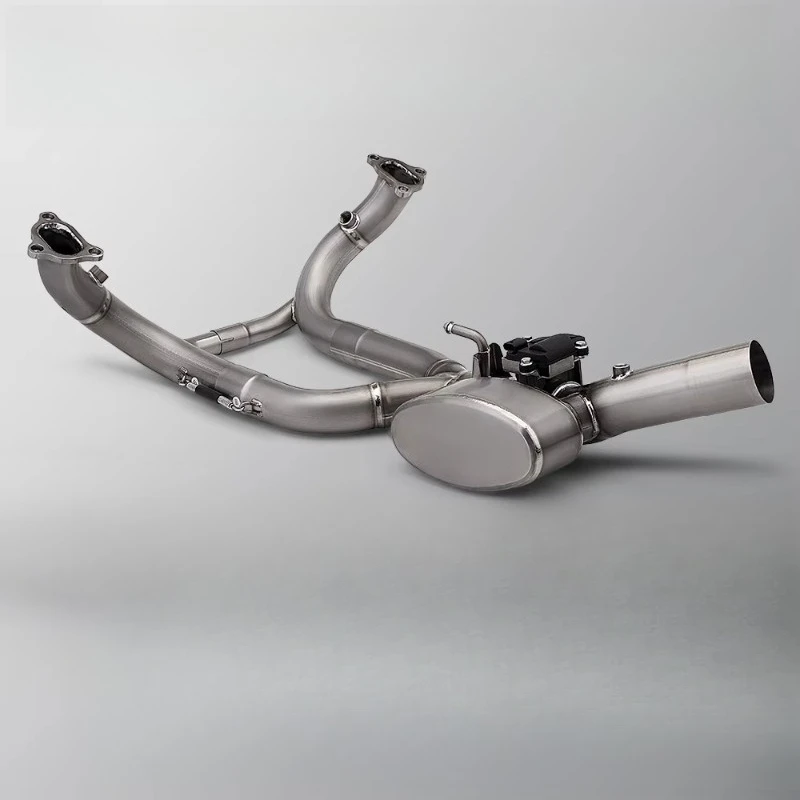 Full Kit Exhaust Line for R1300GS 1300GS Titanium Header Escape Front Link Pipe with Electric Controlled Valve