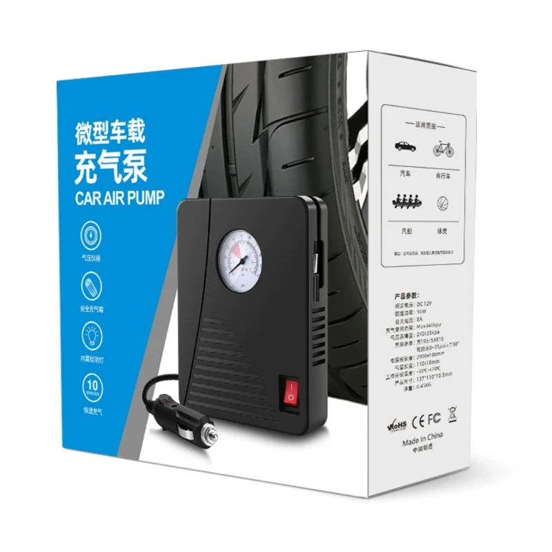 Car Electrical Air Compressor Portable Wireless Digital Electric Inflator Inflatable for Auto Motorbike BicycleTire