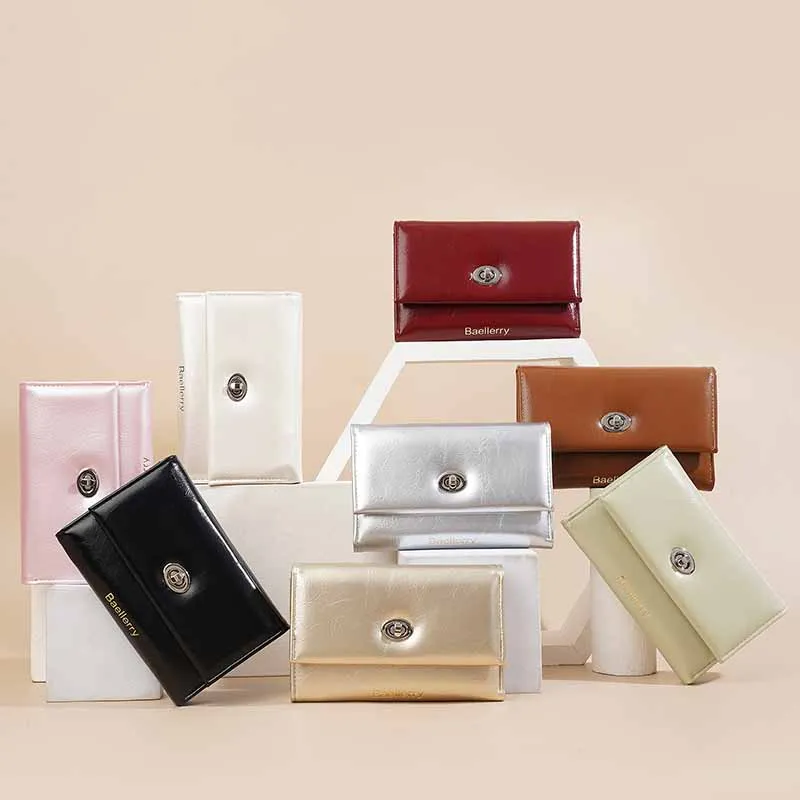 

New Luxury Women Leather Cute Wallets Female High Quality Purse Mini Hasp Solid Multi-Cards Holder Short Small Hasp Coin Wallets