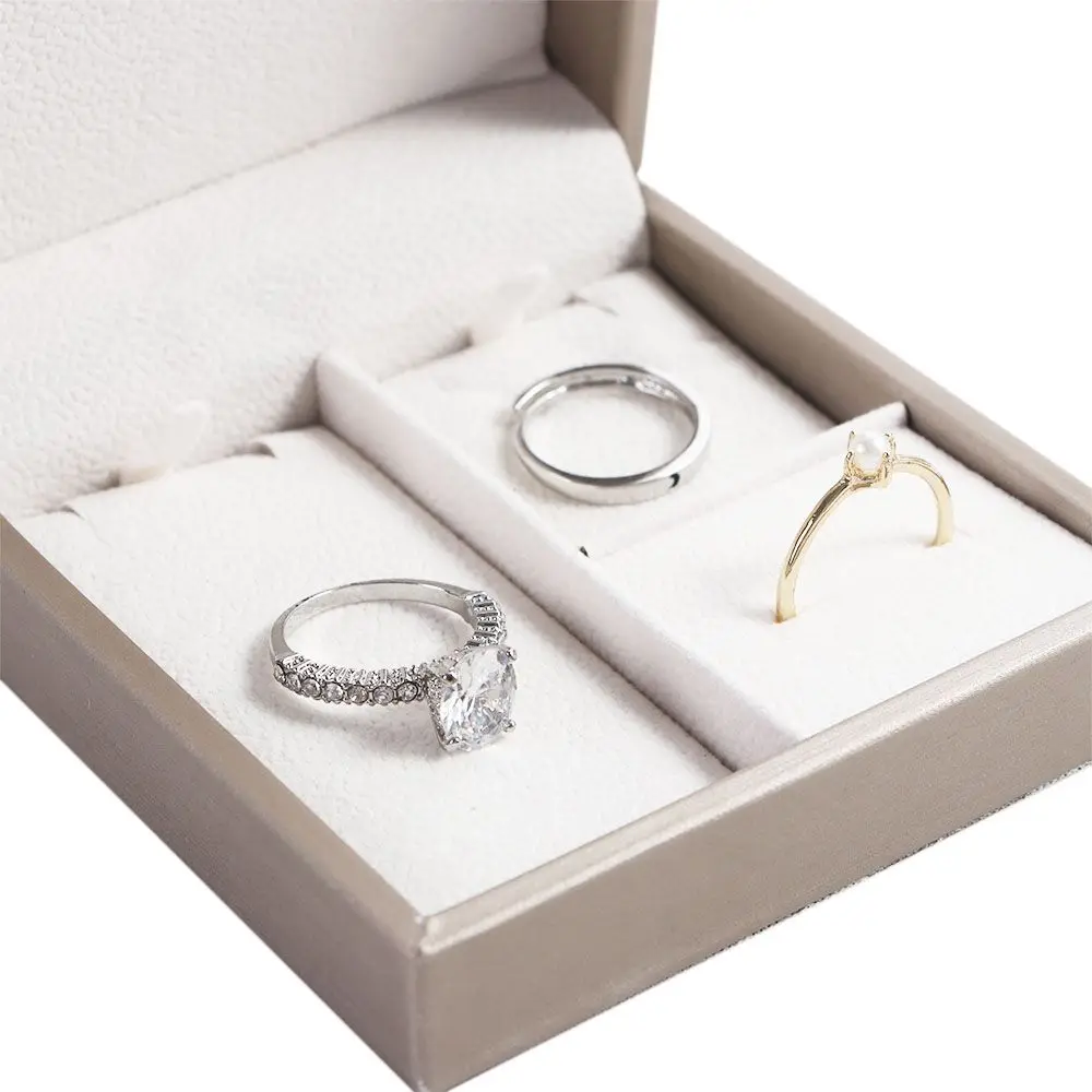 الأزياء مربع حزمة حالة تخزين هدية مربع حلقة حامل بو الجلود صناديق المجوهرات حقيبة للتخزين أقراط تخزين حلقة مربع