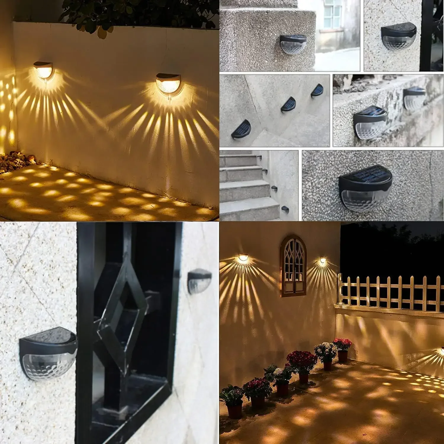 LED Solar Light Outdoor Wall Lamps Energy Garden Lamps Waterproof Solar Fence Lamp Christmas Decoration Festoon Led Light - view 3