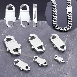 Stainless Steel Spring Clasp Lobster Clasp Cuban Link Chain for Hiphop Chain Bracelet Necklace Buckle Jewelry Making Accessories