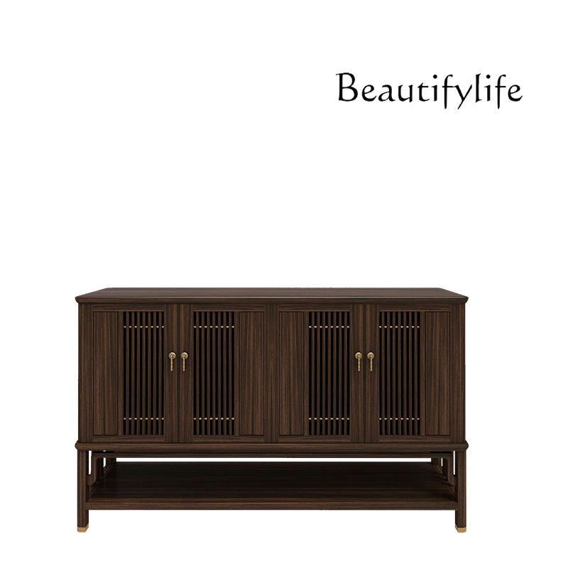 

New Chinese Style Ugyen Wood Sideboard Cabinet European Entry Lux Living Room Solid Wood Locker Foyer Entrance Cabinet