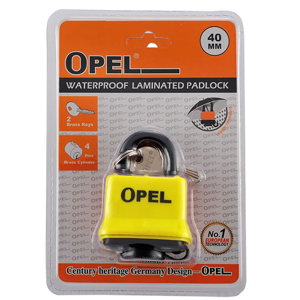 Security Iron Padlock Outdoor Shackle Lock Strong Steel Padlock with Pvc Protective Cover Waterproof & Dustproof Lock