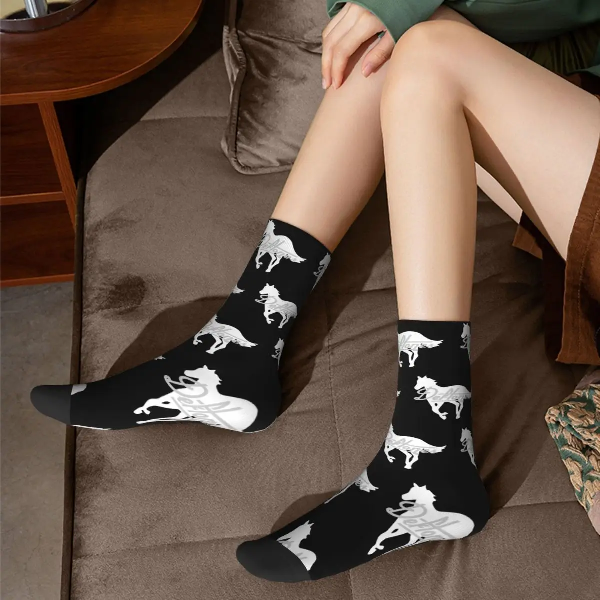 Deftones Heavy Metal Band Tour Socks Super Soft Happy White Running Horse Pony Socks novità Merch Middle TubeSocks regalo incredibile