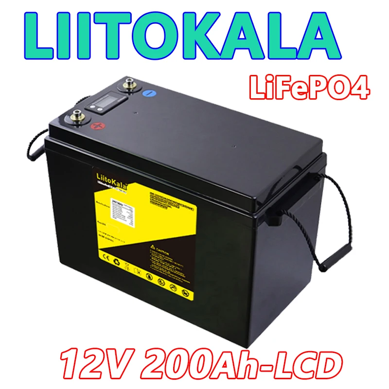 Liitokala 12V 300ah 200ah Lifepo4-batterij 100ah 120ah 150ah Campers Waterdichte Golfkar Batterij Off-Road Off-Grid Zonne-Energie
