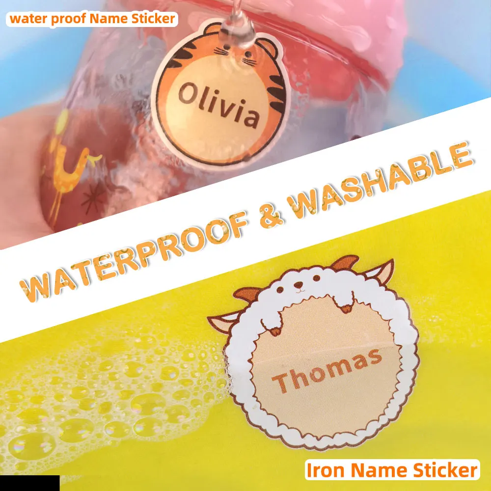 Custom Name Sticker Iron on Letter Patches Heat Transfer Tag for Child Clothes T-shirts Hat Personilzed Washable Fabric Stickers