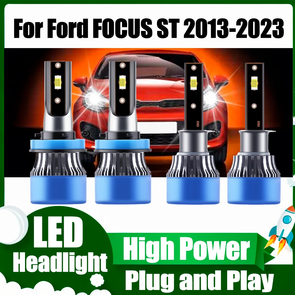 

Canbus LED Headlight Bulbs 40000LM High Low Beam 6000K Car Headlamps 12V For Ford FOCUS ST 2013-2018 2019 2020 2021 2022 2023