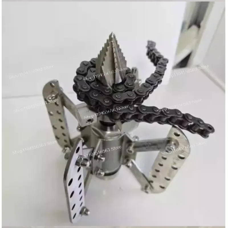 High-Efficiency 3/8 Aircraft Wing Rotating Nozzle - 4/6 Hole Pipeline Dredging Tool with Chain for Large Pipes 135-250L/min