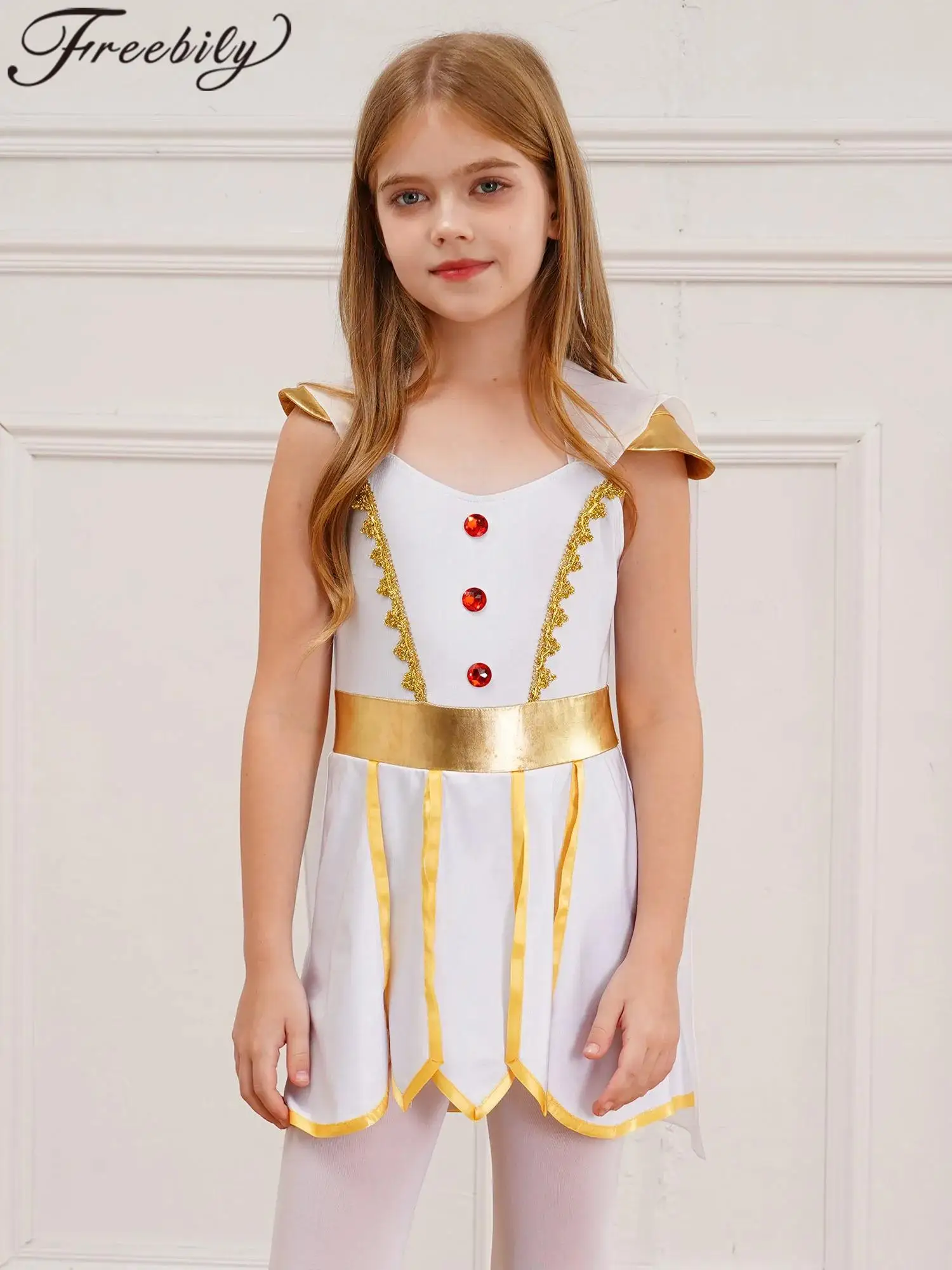 

Girls Cosplay Greek Queen Party Outfits Princess Toga Carnival Ancient Greece Roman Empress Halloween Role-play Princess Costume