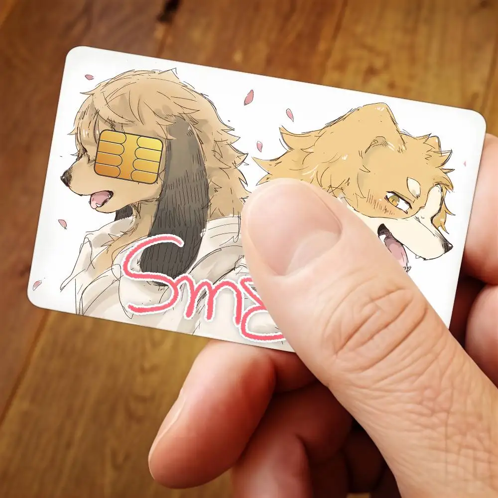 Anime S-SMELL Nagabe-N Credit Card Skin Stickers For Bank Card Bus Metro Cards Waterproof Anti-Scratch Gift 4PCS