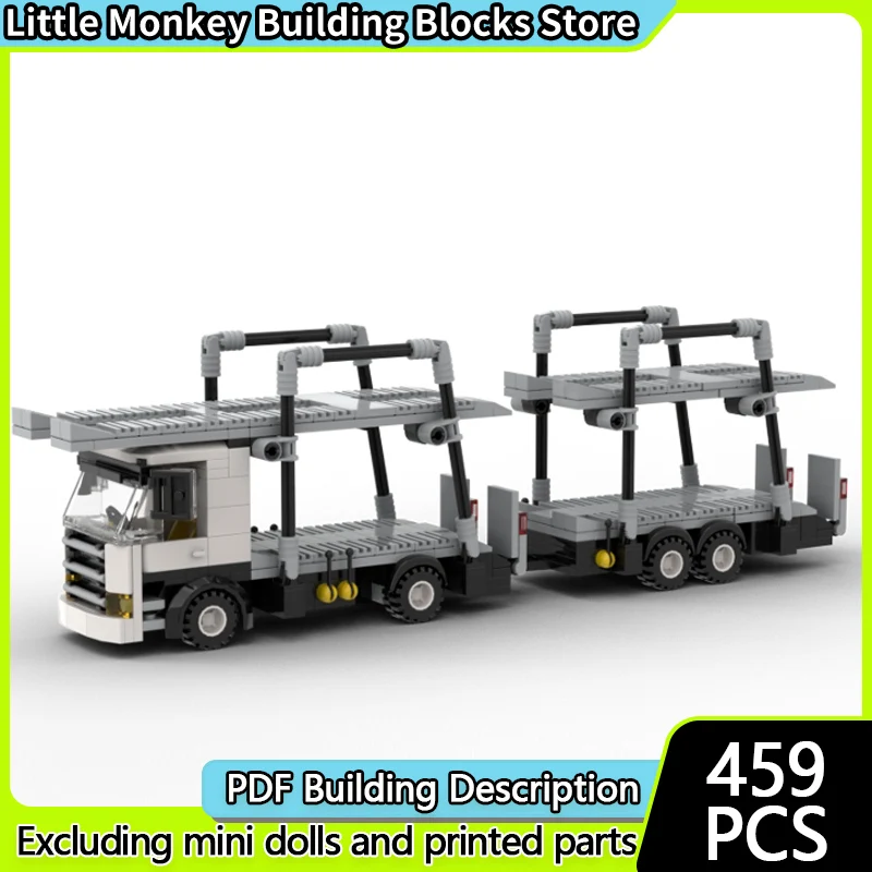 City Car Model MOC Building Bricks Classic Car Transporter Modular Technology Children Holiday Gifts Assemble Toys Suit