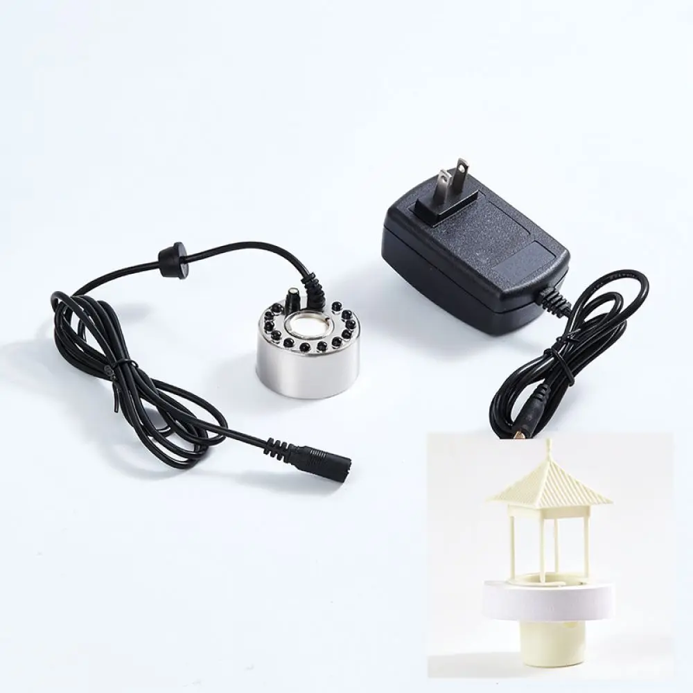 Aquarium Mist Maker Ultrasonic Fogger Stainless Steel Water Fountain Atomizer For Fish Tank Landscape Decoration