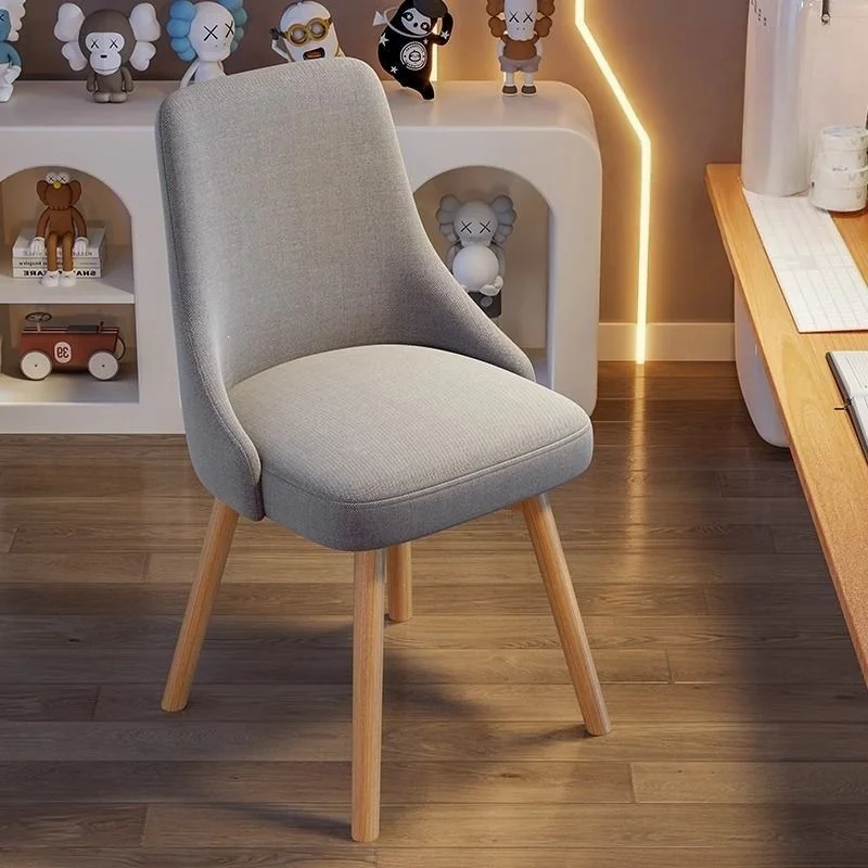 #¥Household Solid Wood Dining Chair Simple Comfortable Study Desk Stool Backrest bedroom Makeup Chair