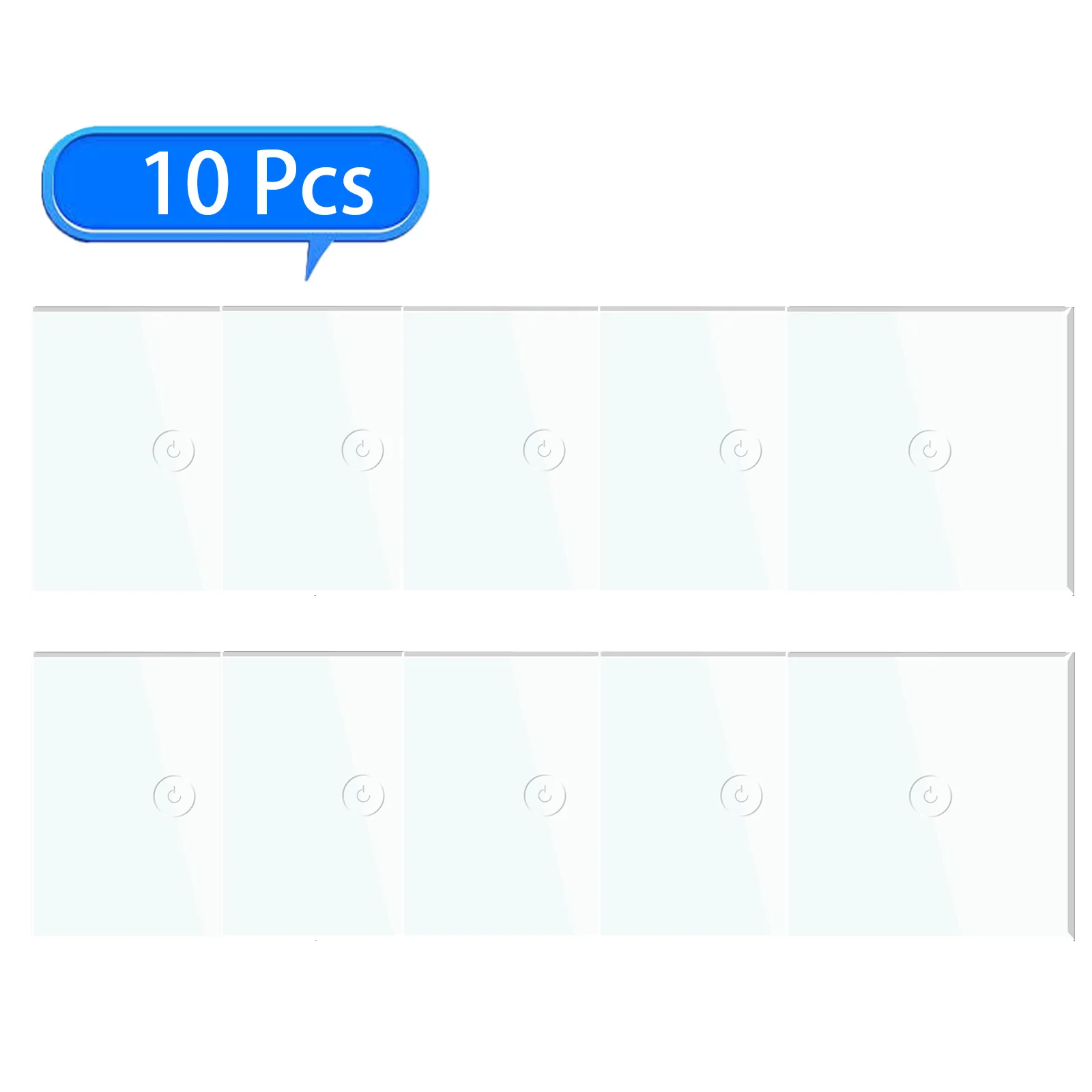 BSEED WIFI Licht Schalter Smart Tuya Wand Schalter 1/2/3Gang APP Multi-Control Treppen Schalter mit Neutral Blau Hintergrundbeleuchtung Glas