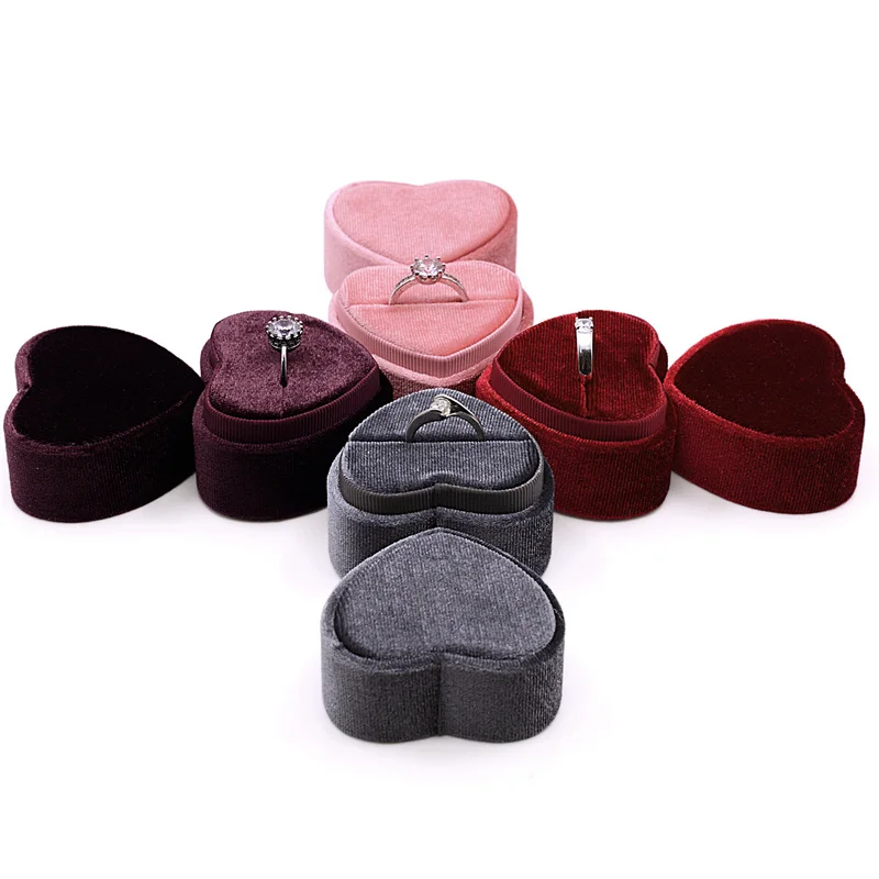 

1 шт., бархатная коробка для колец Love, предложение, подходящая коробка для колец