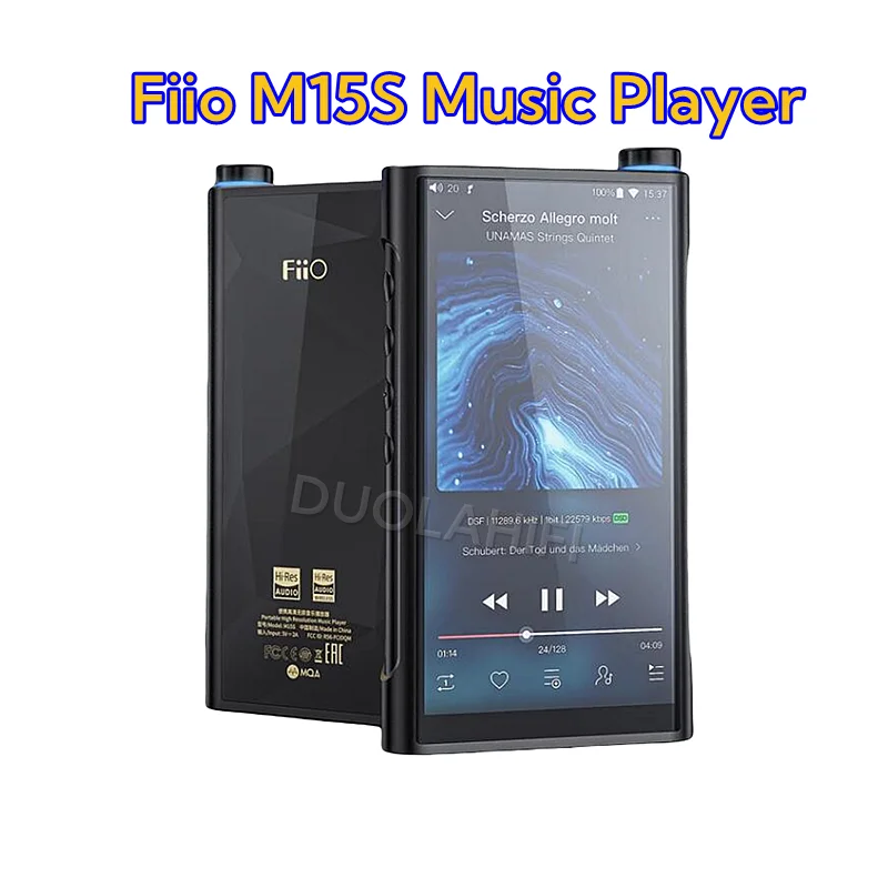 FiiO-reproductor de música M15S, Snapdragon 660, ES9038PRO, hi-res, Android 10, 5,5 pulgadas, MP3, WiFi/MQA/Bluetooth 5,0, con base DK3S