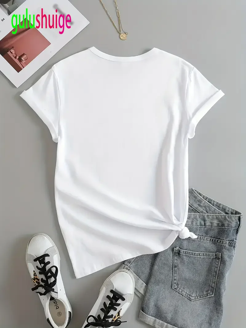 Women's Cat Graphic Print T-Shirt  
