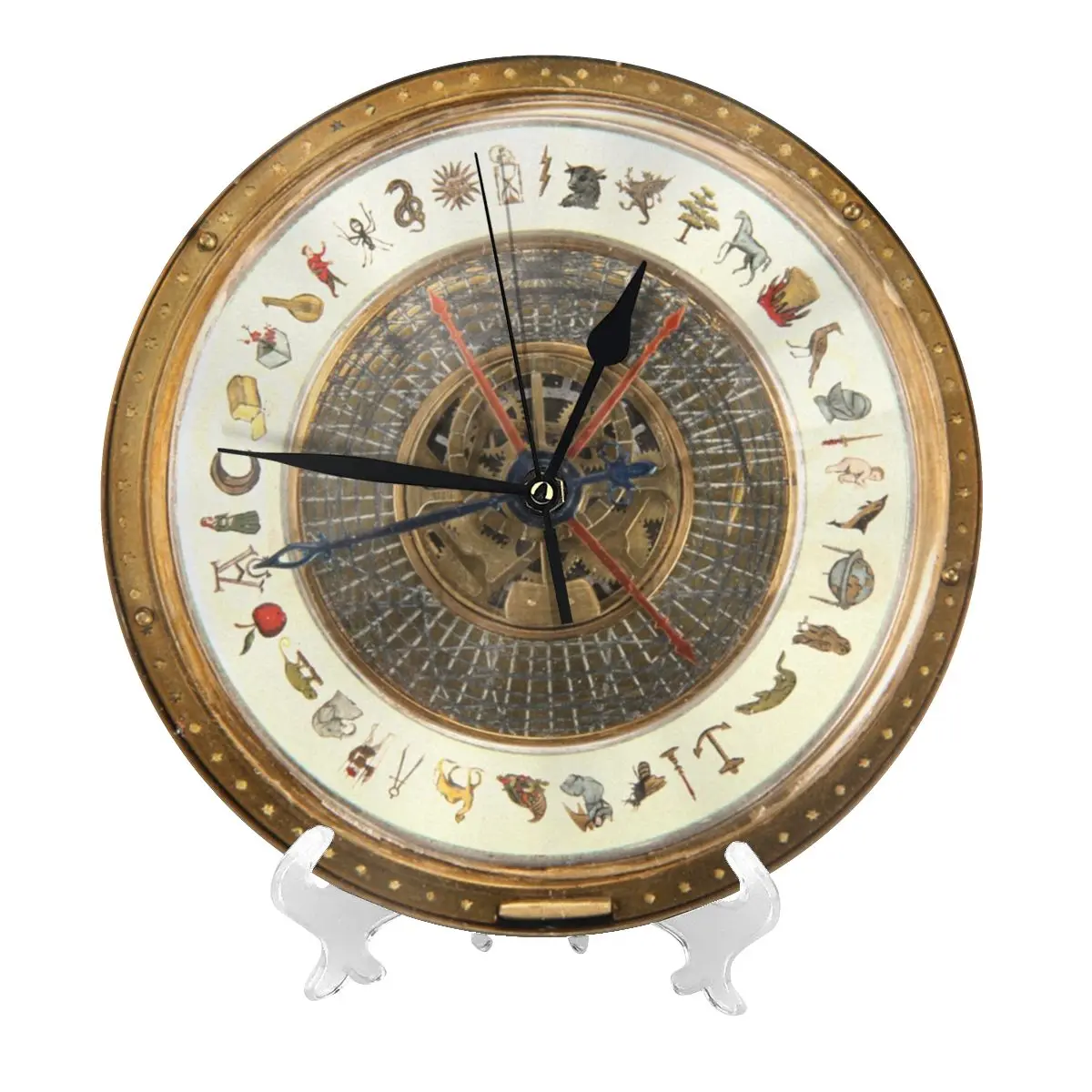 Golden Compass Alethiometer Modern Simple and Wall Hung Clock for Study Bedroom Living Room Bathroom