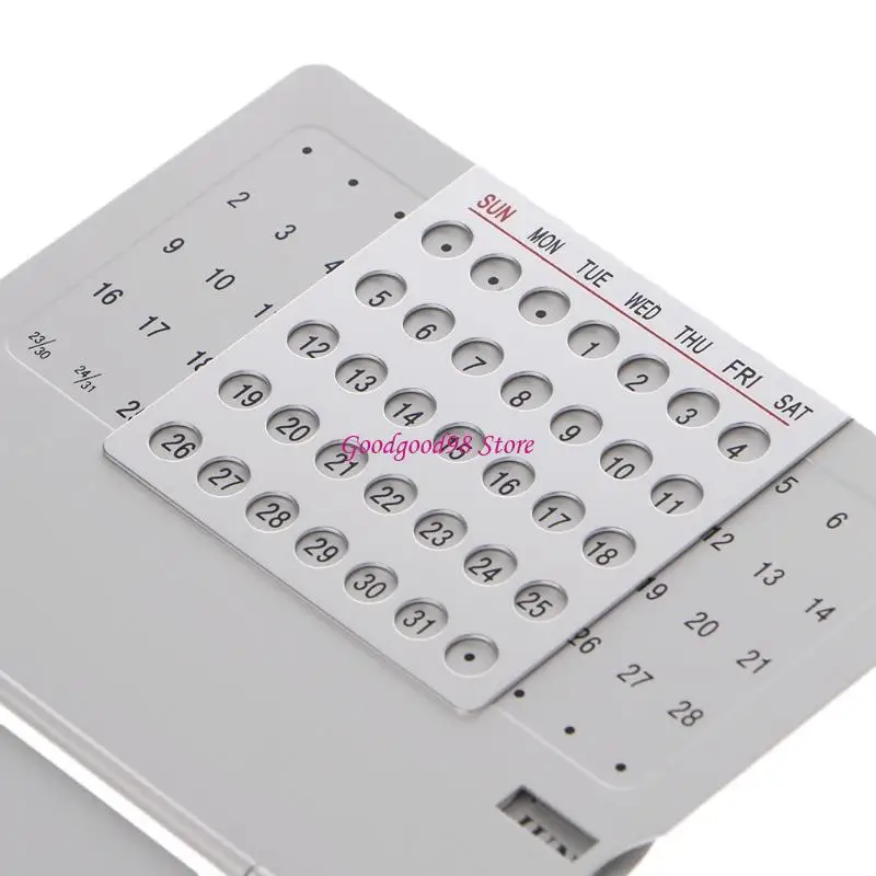 Super perpétuo calendário ajustável material escritório conjunto manual faça você mesmo