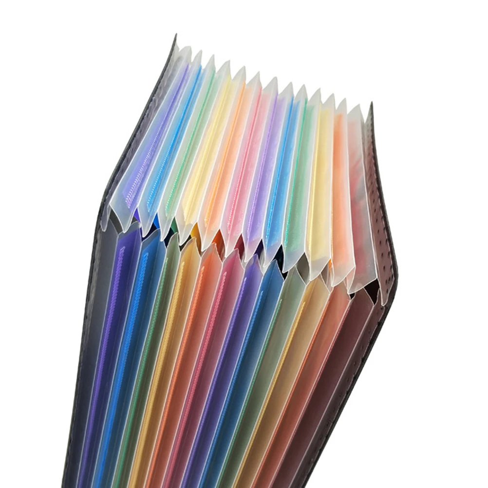 

File Folder Plastic Buckle Closure Rainbow Office School Documents ganizer Pockets Tabs