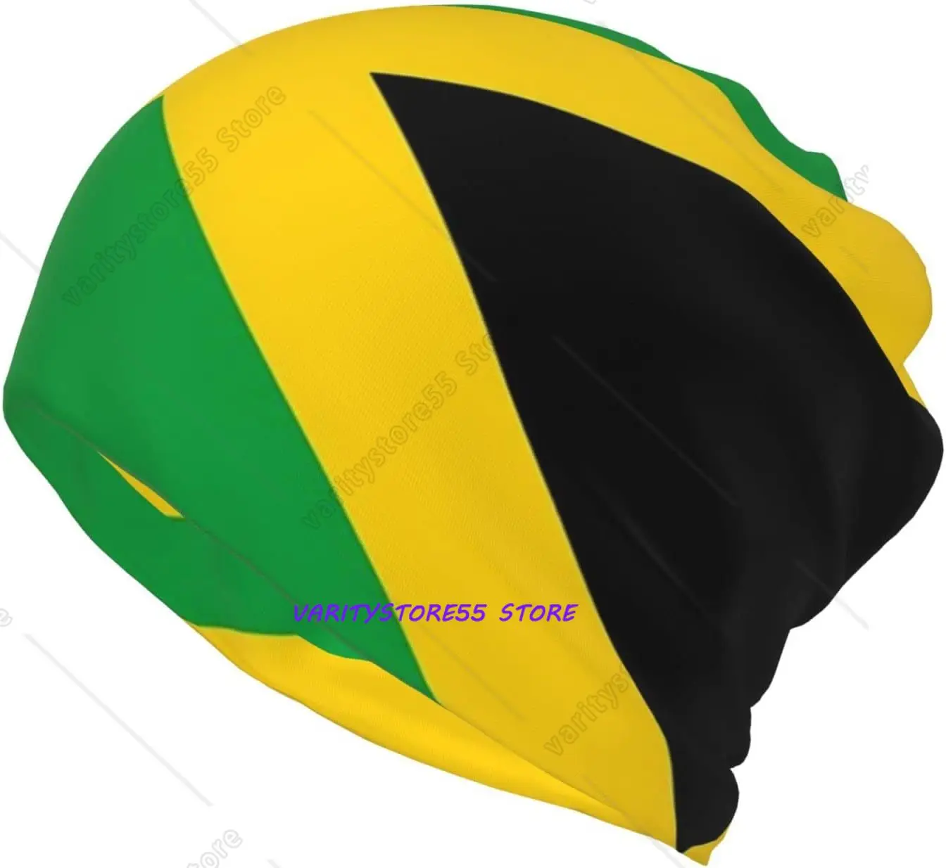 Cute Jamaica Flag Multifunction Beanie Hat Slouchy Skull Cap Soft Stretch Jamaican Scarf Head Wrap for Men Women