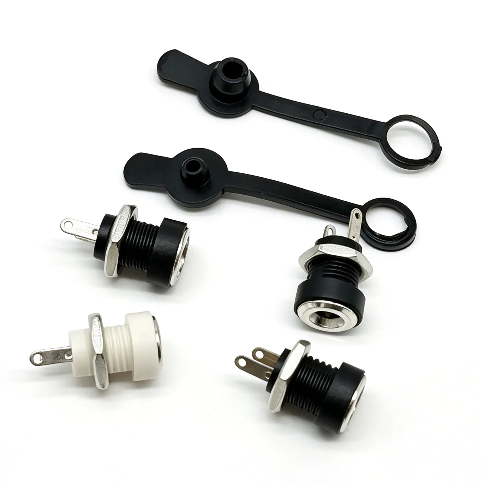 10Pcs DC Power Supply Jack Socket Female Panel Mount Connector 5.5x 2.1mm  DC 5.5mm x 2.5mm 3.5*1.3mm Plug Adapter DC022B