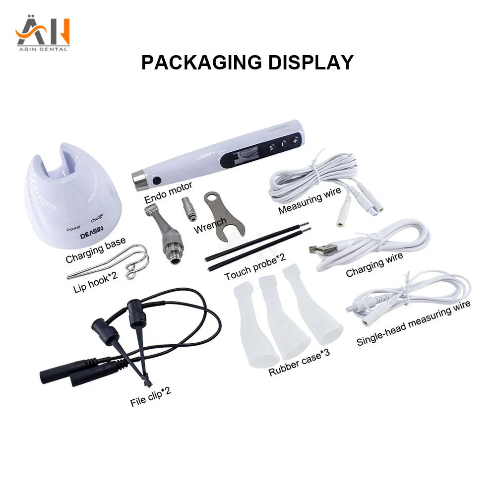 NEW 2 In 1 Dental Endo Motor Built In Apex Locator Handpiece OLED Screen Four Working Modes For Root Canal Instrument