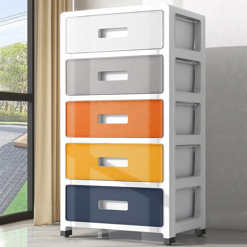 35cm Wide Living Room Drawer Cabinet Polychrome Living Room Cabinet Gap Storage Cabinet Bedside Table, 2/3/4/5/6 Layers