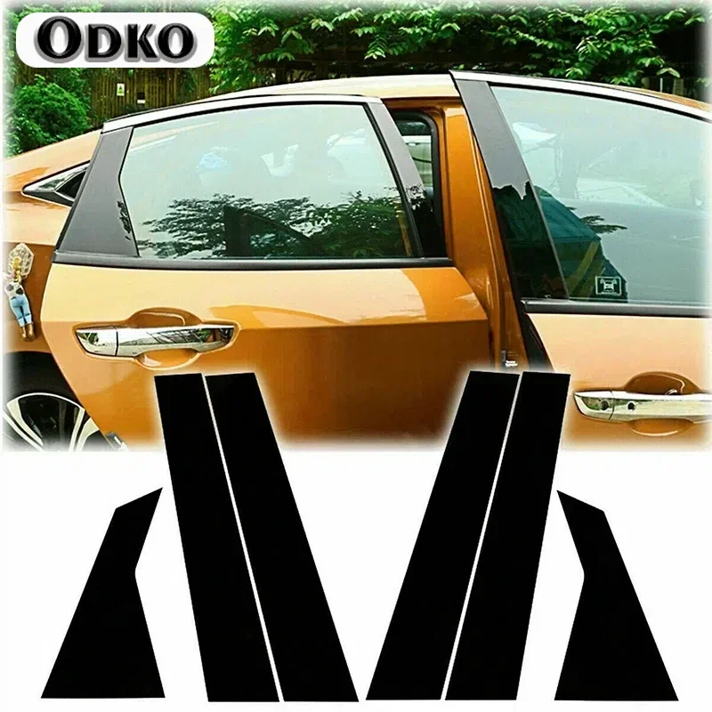 

Глянцевая черная оконная дверная колонна B C, накладка на стойку для Honda Civic Sedan 2016 2017 2018 2019-2021, декоративные наклейки
