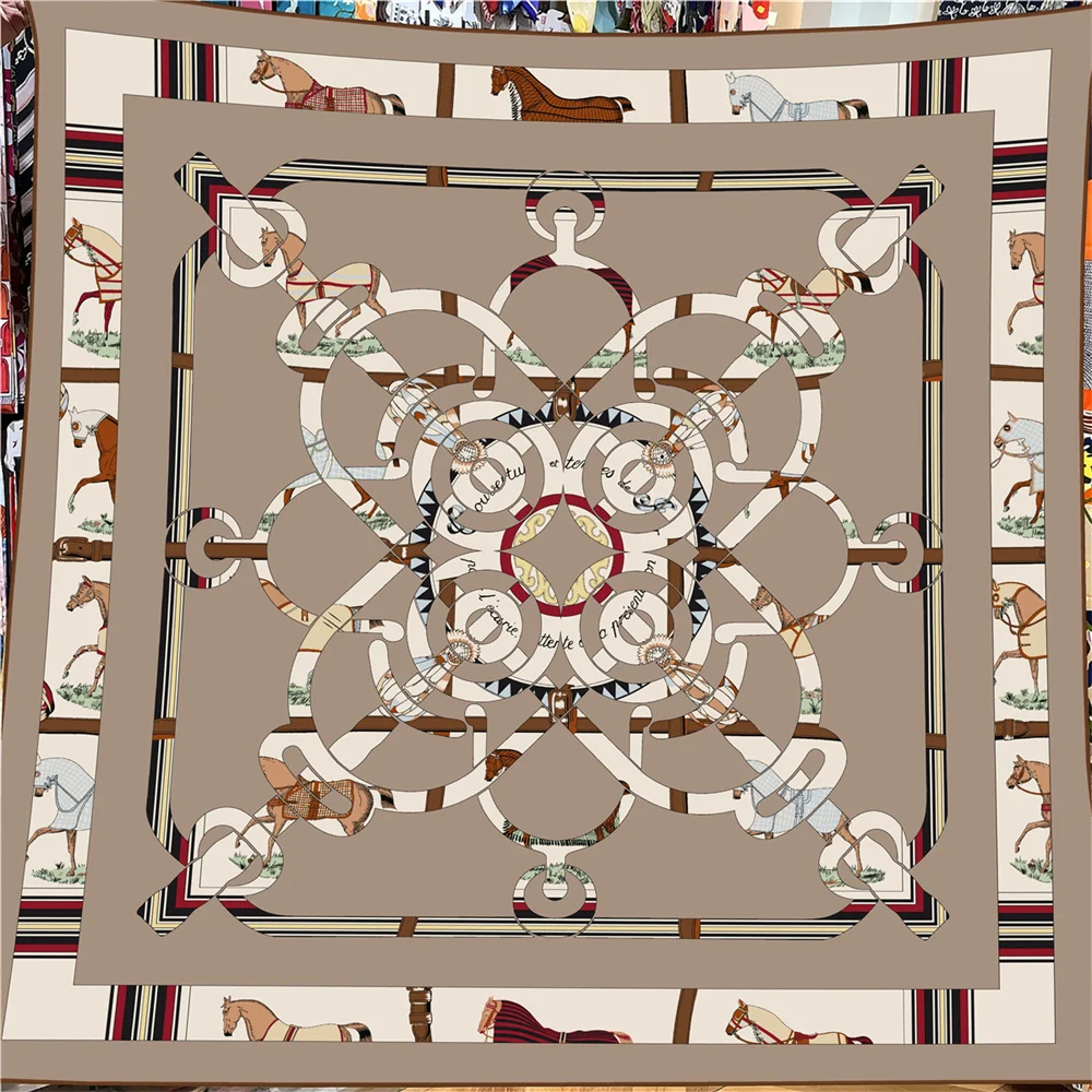 POBING Seiden-Kaschmir-Schal für Damen, manuell gerollte quadratische Schals, große Bandana, luxuriöser Hijab, weibliche Foulards, Poncho, 135 cm – Detail 23