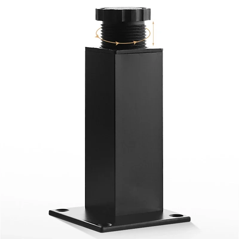 4-個のアルミ合金テレビキャビネットフットバスルームキャビネットフットサポートレッグ正方形調節可能なソファフット家具フット