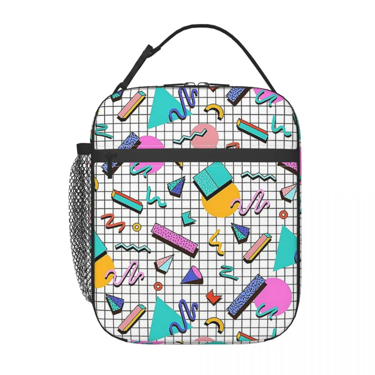 Funky 80s Eighties Memphis Pattern Design Insulated Lunch Bag for Women Children Leakproof Food Boxes Thermal Lunch Box Tote