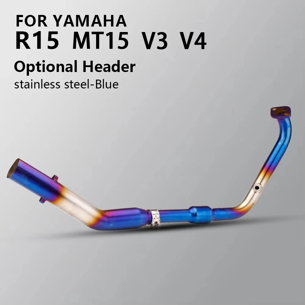 For YAMAHA MT15 R15 XSR155 V3 V4 Motorcycle Exhaust System Modified Stainless Front Pipe 51MM Interface Racing Escape Tube Line