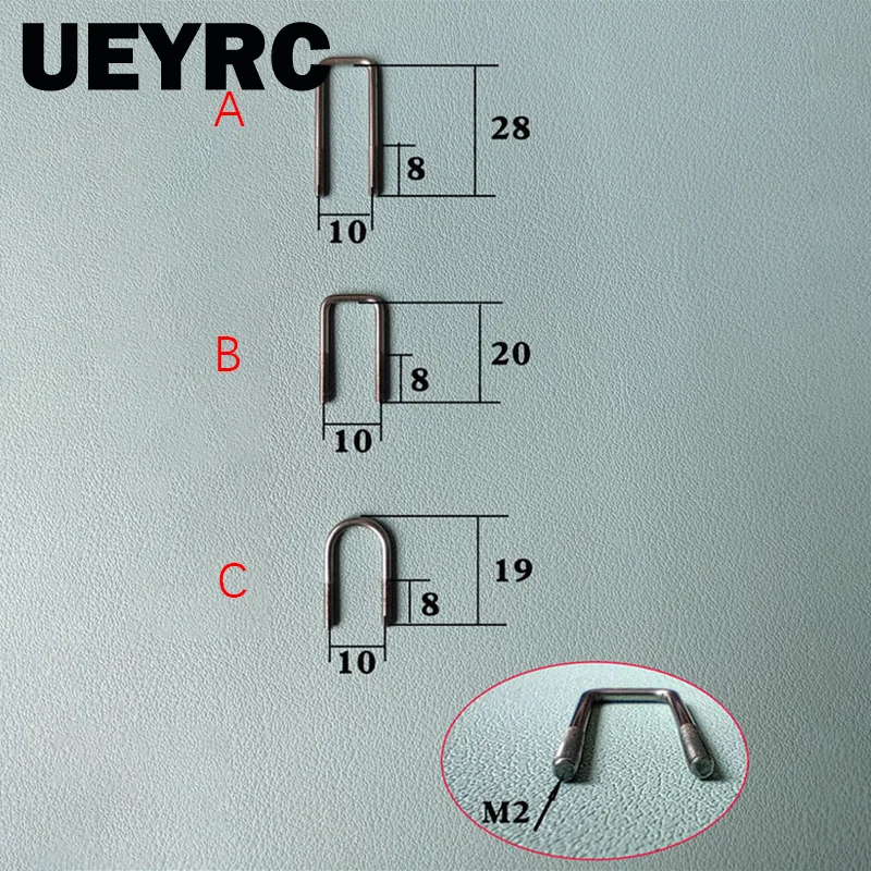 4pcs Metal Suspension U-shaped Screw M2 Bolt for 1/14 Tamiya RC Dump Truck Tipper Trailer SCANIA 770S VOLVO BENZ MAN TGX Car