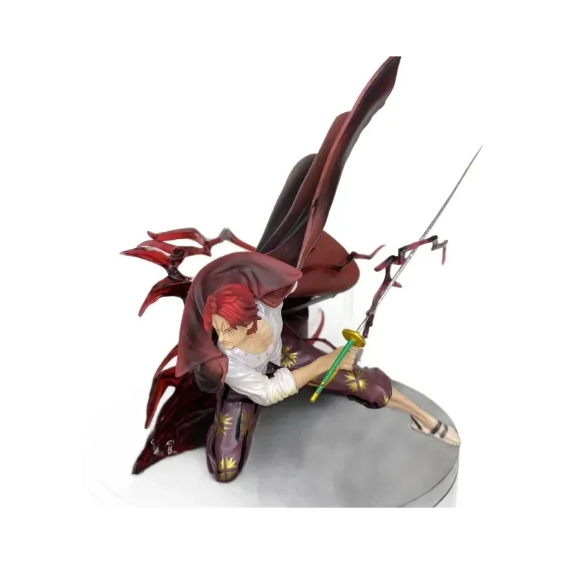 قطعة واحدة من شانكس الشعر الأحمر الرابض تشكل عمل الشكل تحصيل لعبة مجسمة مشهد المعركة عنصر الزخرفية أنيمي تمثال الصبي لعبة #6