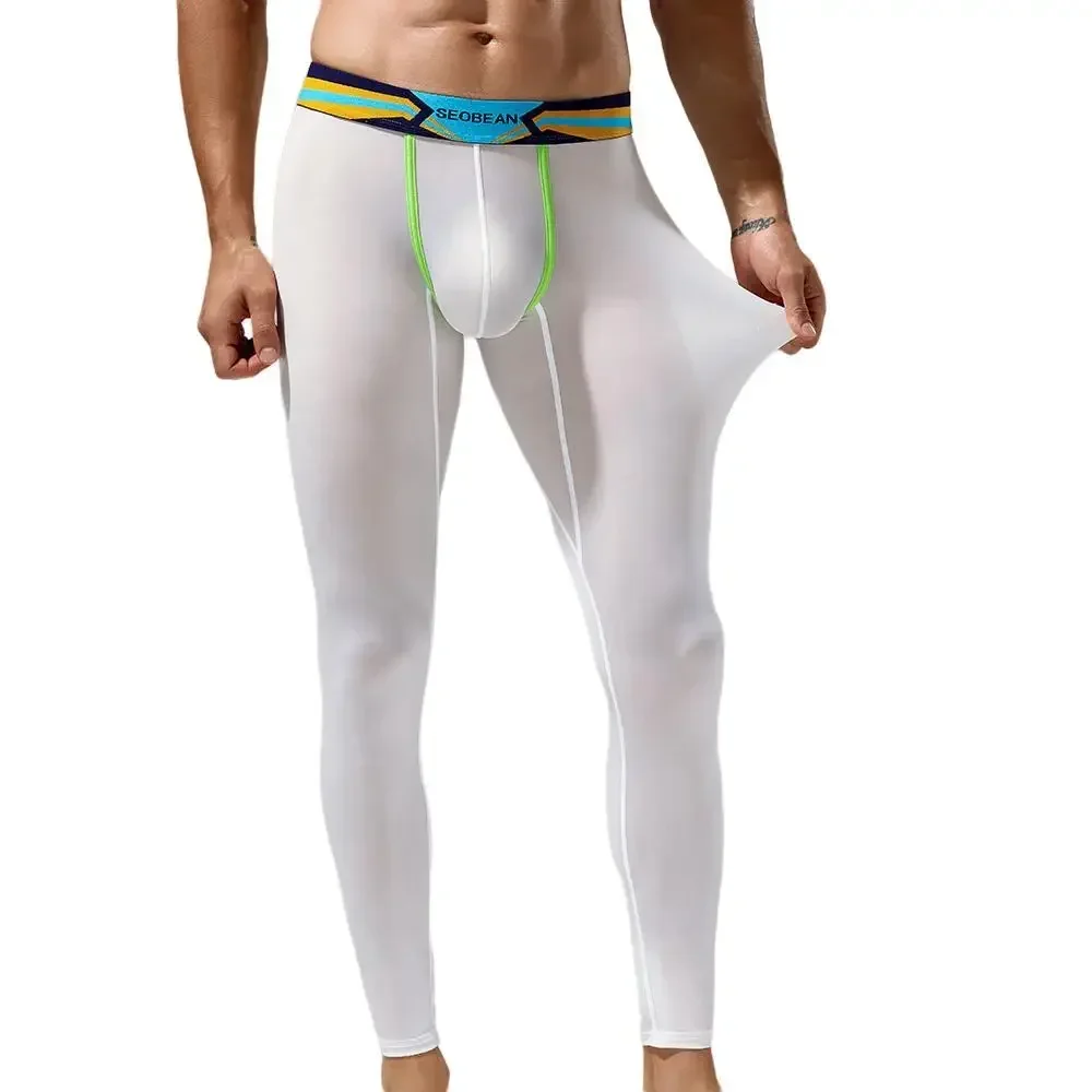 Long Johns Pants Men\'s Thermal Underwear Pant Male Soft Sleeping Bottoms Leggings Pant