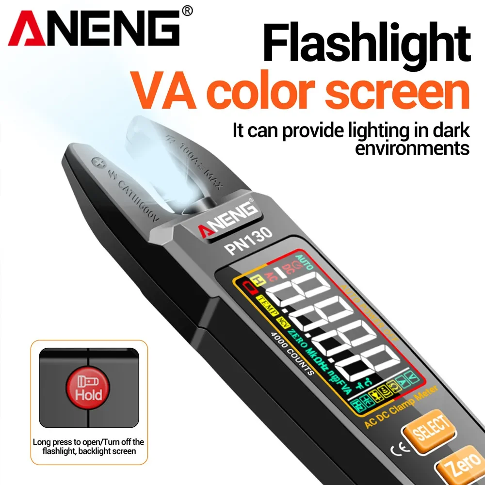 Digital Multimeter Clamp Meter ANENG PN130 AC/DC Voltage Current Protable NCV Voltage Detection Professional Electrician Tools