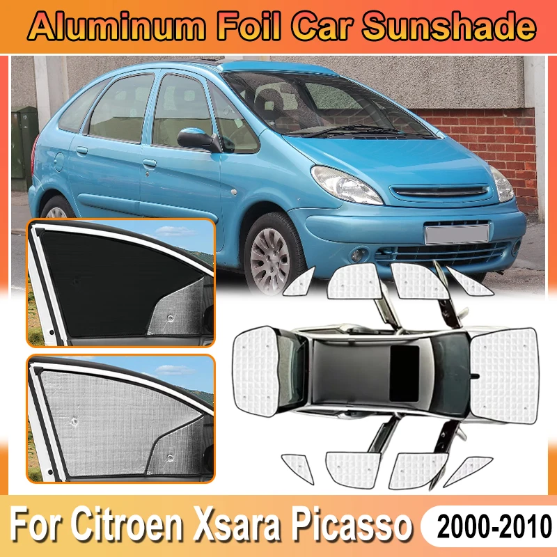 

For Citroen Xsara Picasso Accessories 2006 2008 2009 2000-2010 Car Aluminum Foil Windshield Sun Shades Covers Shield Accesorios