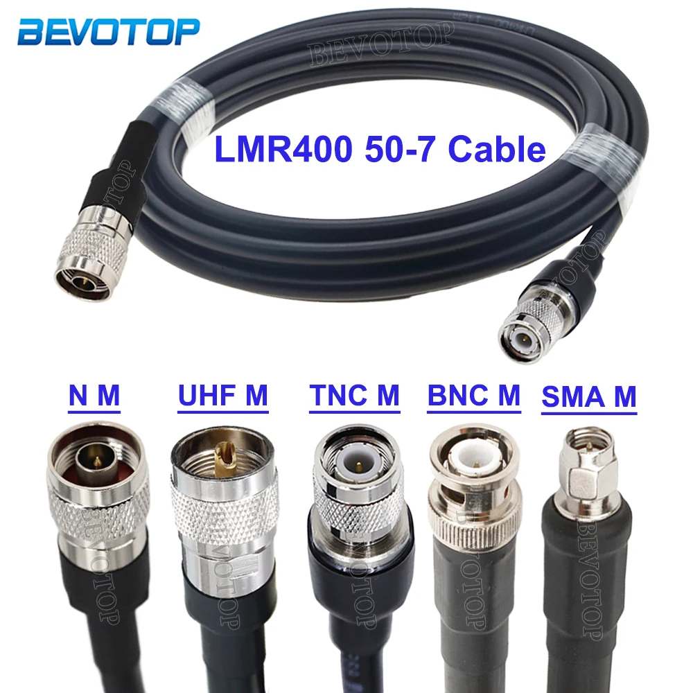 1 Uds LMR-400 N/UHF/TNC/BNC/SMA conector macho LMR400 Cable 50 Ohm 50-7 extensión Coaxial RF puente Pigtail 0,3 M-30 M