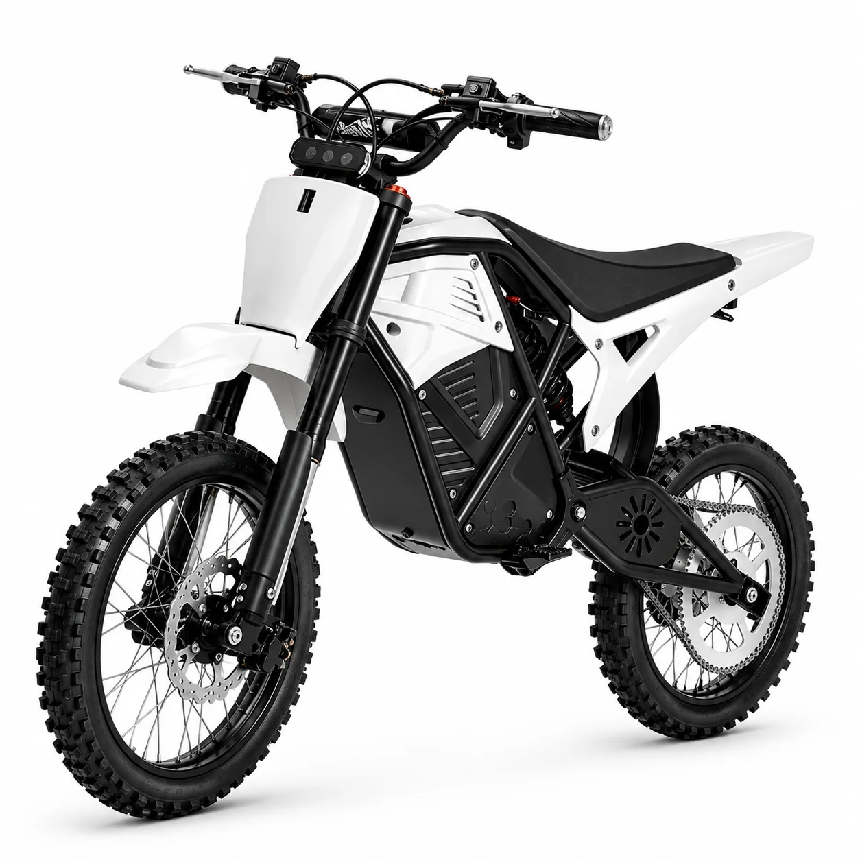 3000W Peak Power Off-Road E-Motorcycle 48V 20.8Ah | 38 MPH Top Speed & 283Nm Torque, 65° Climbing Ability | Dual Suspension Electric Bike with 14" Front / 12" Rear Tires, 40-Mile Range image 2