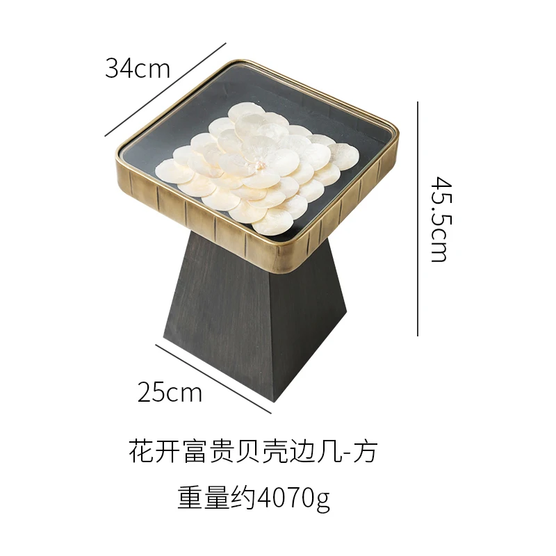 Creative medieval shell edge sofa corner wabi style retro furniture art coffee table household balcony small side