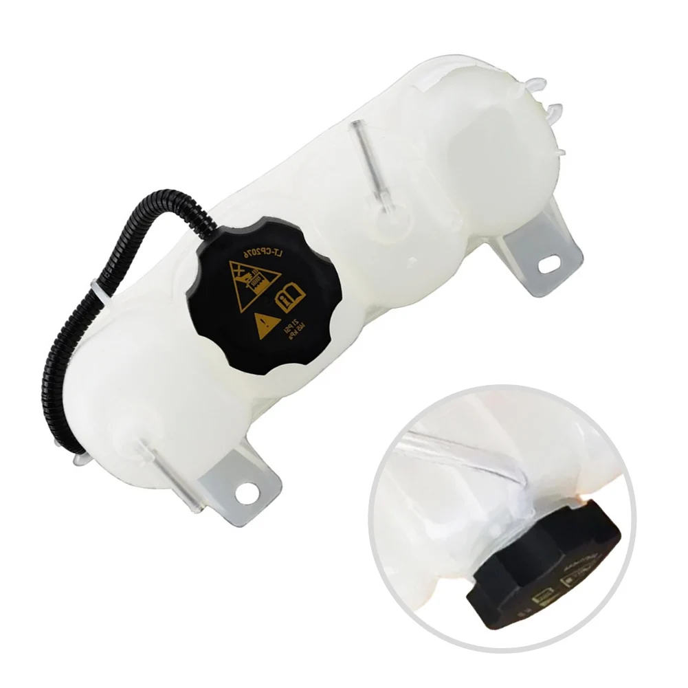 

As Shown Overflow Reservoir Direct Replacement Plastic Construction Includes Cap And Hose Engine Bay Repair For Jeep KL Series