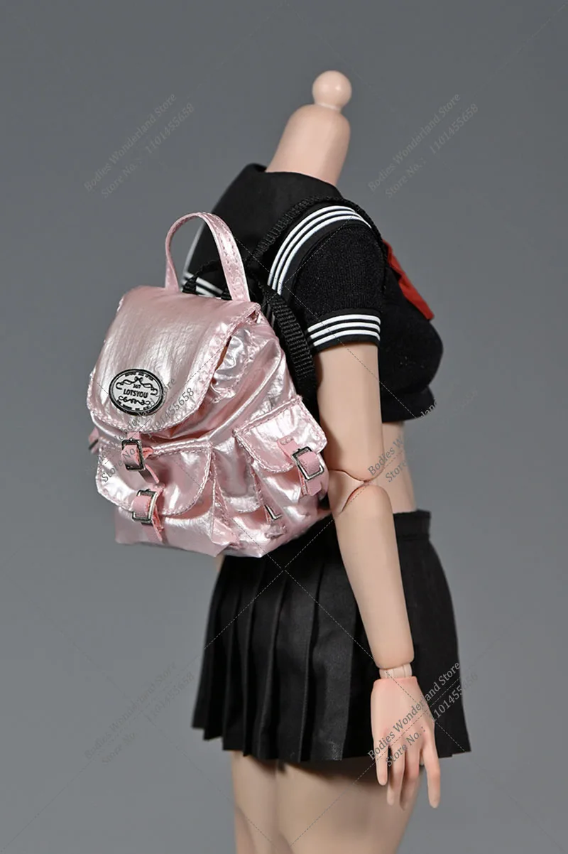 1/6 escala figura cena acessórios moda multi bolso mochila arquivo pacote saco modelo caber 12 Polegada feminino bjd ob figura de ação