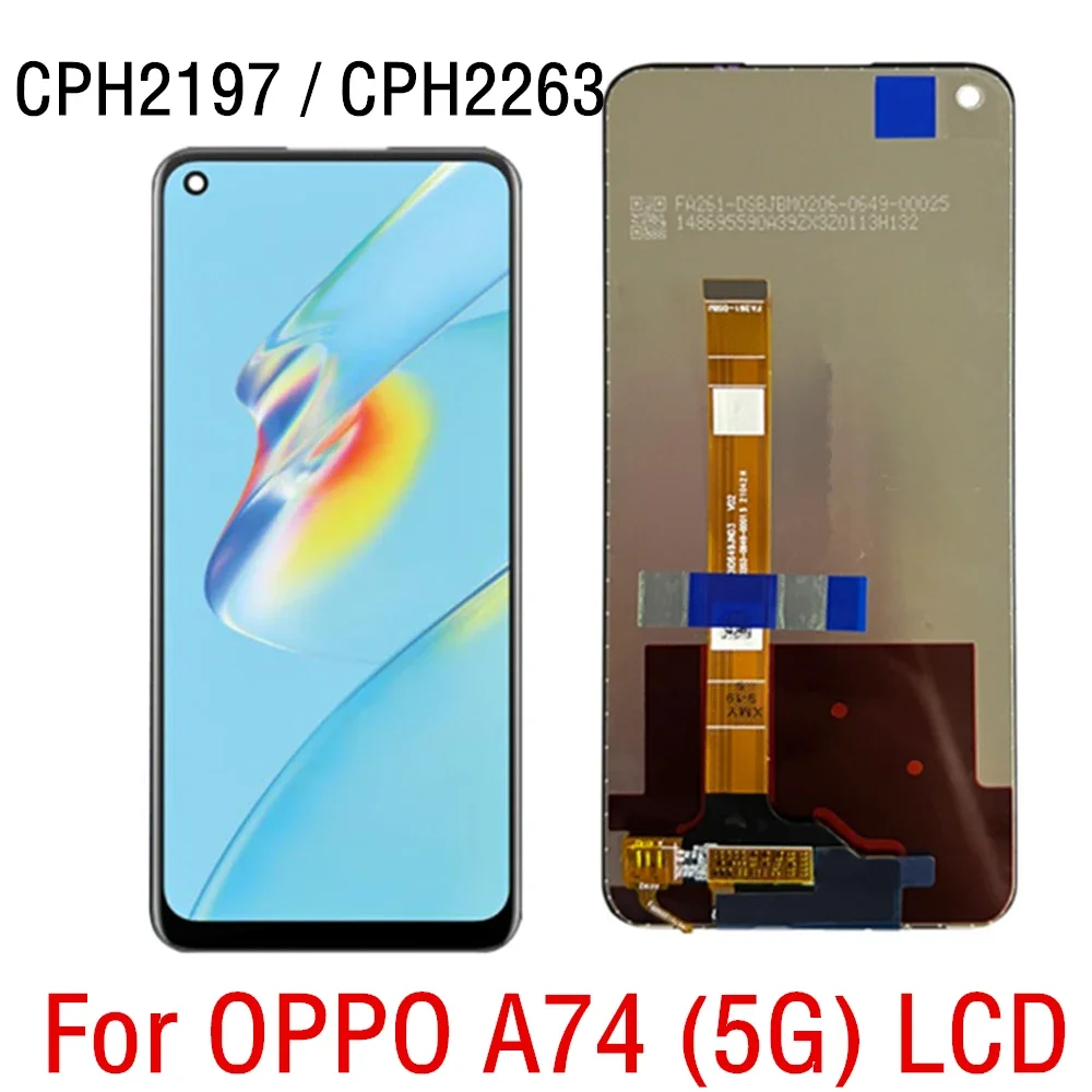 

6.5'' IPS LCD For OPPO A74 5G CPH2197 CPH2263 LCD Display Touch Screen Digitizer Assembly Replacement For OPPO A74 5G LCD
