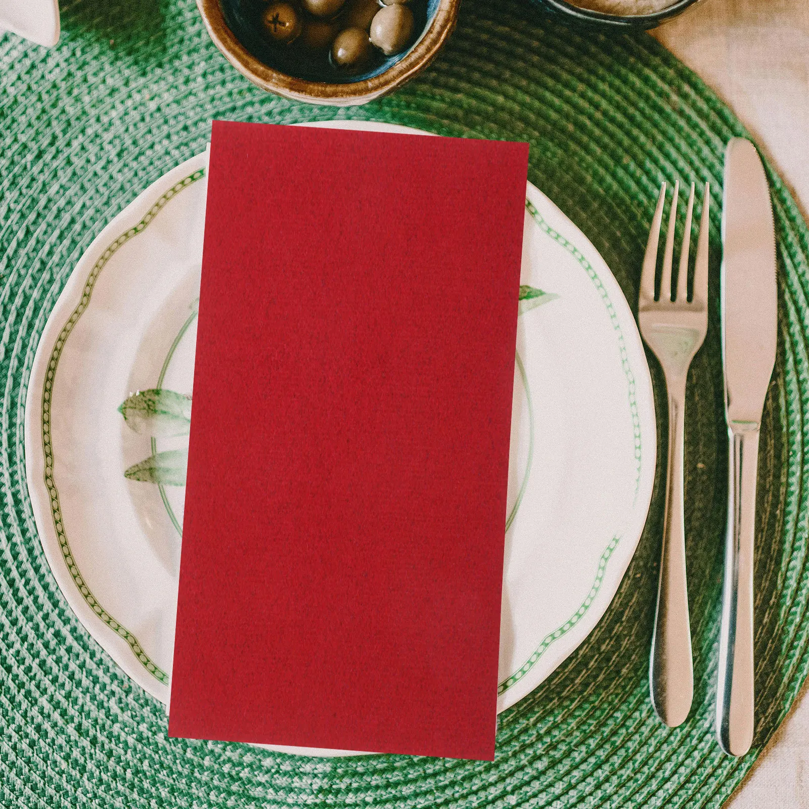 150 قطعة المناديل الورقية عشاء حجم الأحمر كوكتيل المناديل المتاح لأحداث النبيذ هالوين بار الأنسجة الملونة السائبة