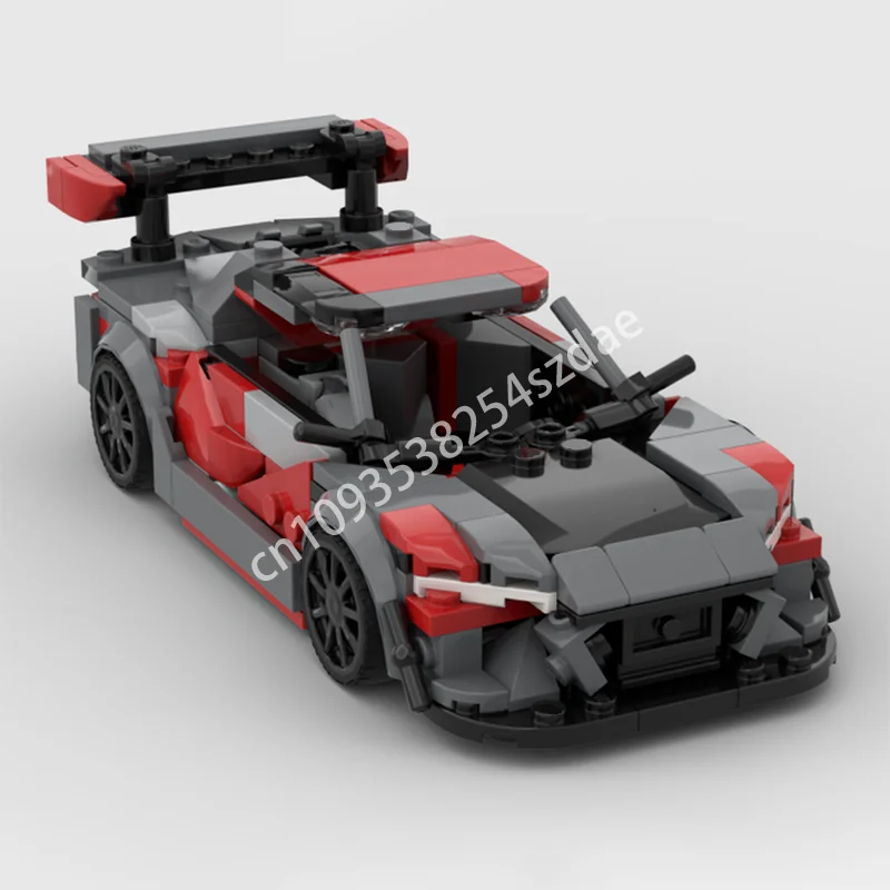

255pcs MOC Audiss R8 LMS GT3 race car v10 supercar City Champions Super Car Building Blocks Christmas toy Gift teenager